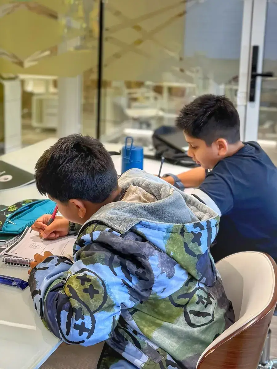 Students working together as they develop their learning skills at AKademy38